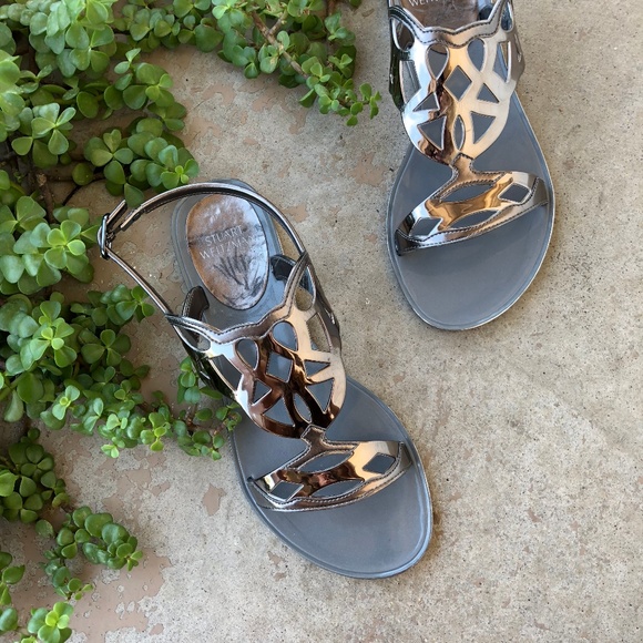 Stuart Weitzman Shoes - X Stuart Weitzman Silver Jelly T Strap Sandals
